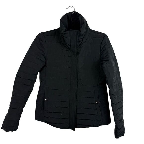 LOFT Black Puffer Coat- Size XS - Picture 4 of 7